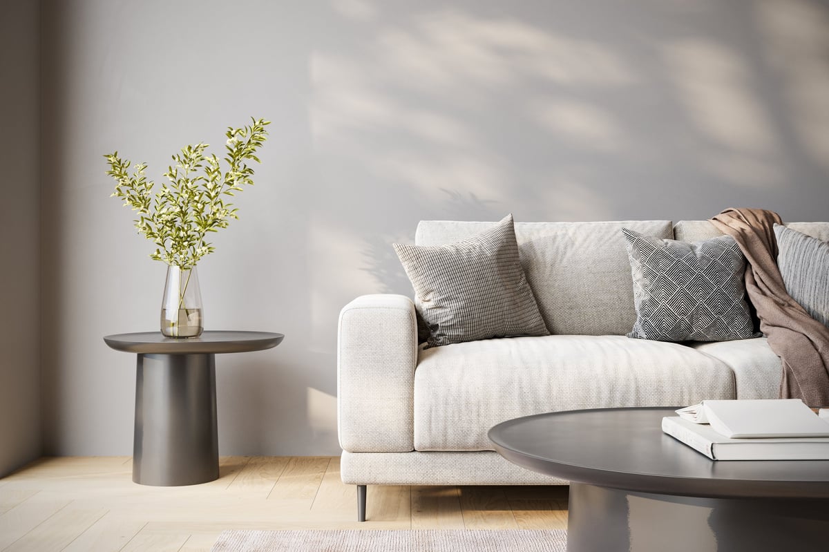 A bright, neutral-toned living room kept spotless by NJ Cleaning Services